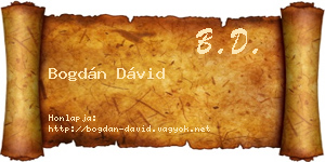 Bogdán Dávid névjegykártya